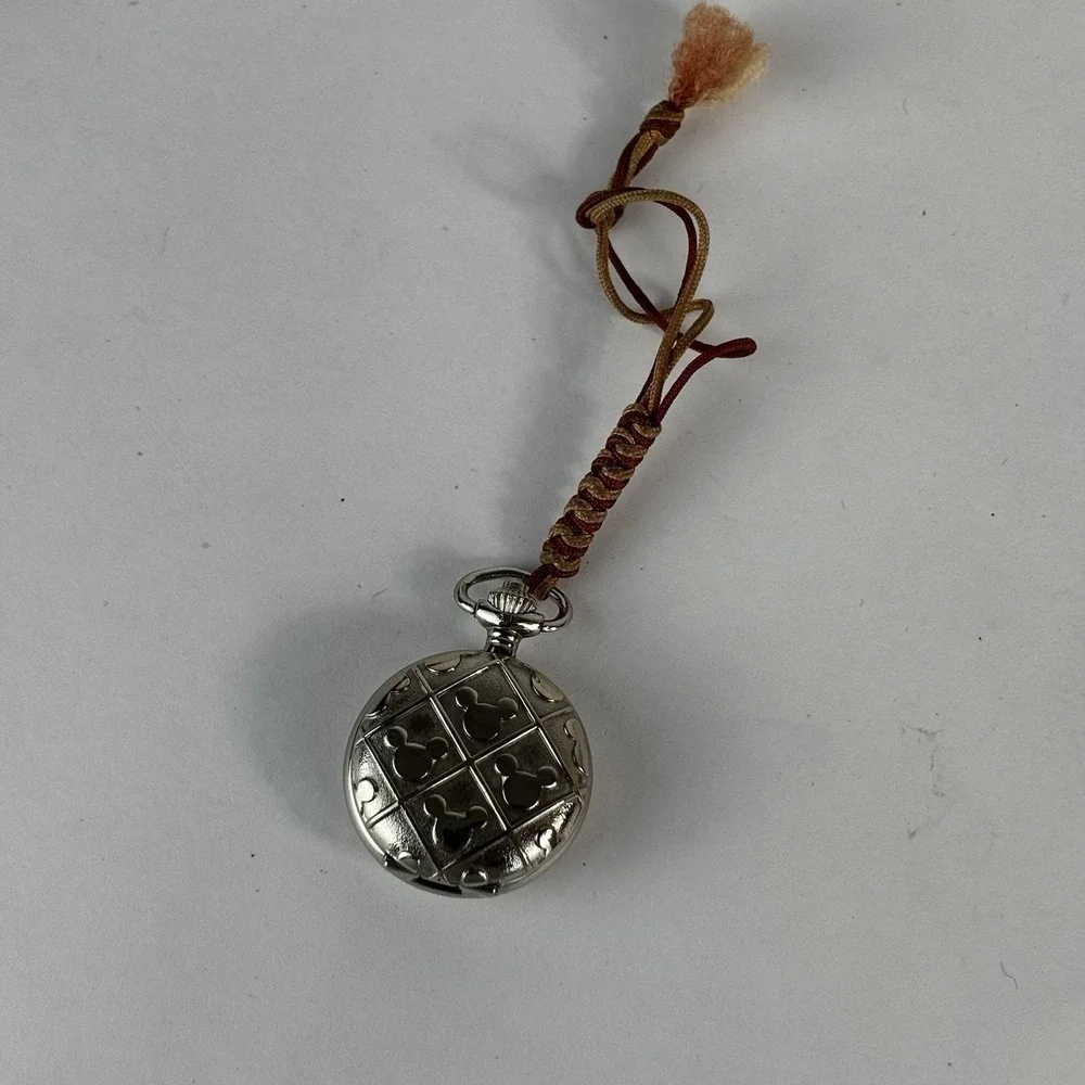 HTF Rare KREMENTZ Disney MICKEY MOUSE Quartz POCKET WATCH Japan Movt New Battery